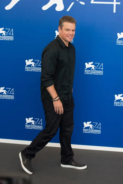 Matt Damon Downsizing Photocall 74Th Venice Film Festival Italia Agosto —  Fotos de Stock