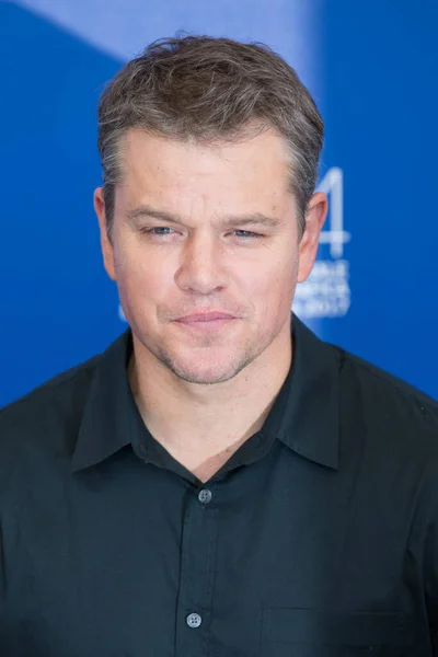 Matt Damon Olaszországi Velencei Filmfesztiválon 2017 Augusztus — Stock Fotó