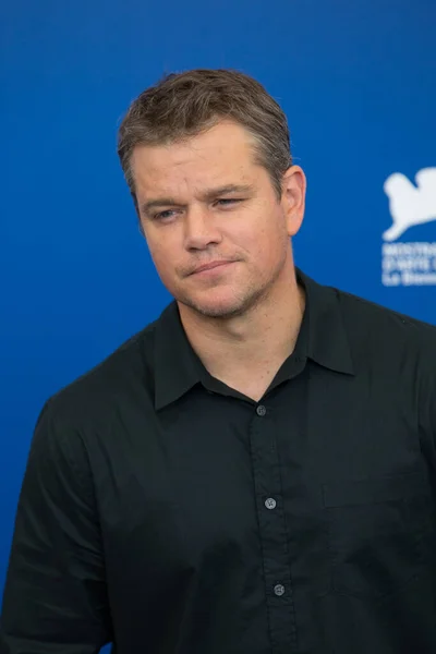 Matt Damon Στο Downsizing Φωτοτυπικό 74Ο Φεστιβάλ Κινηματογράφου Βενετίας Στην — Φωτογραφία Αρχείου