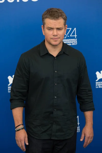 Matt Damon Downsizing Photocall Венеційський Кінофестиваль Італії Серпня 2017 — стокове фото