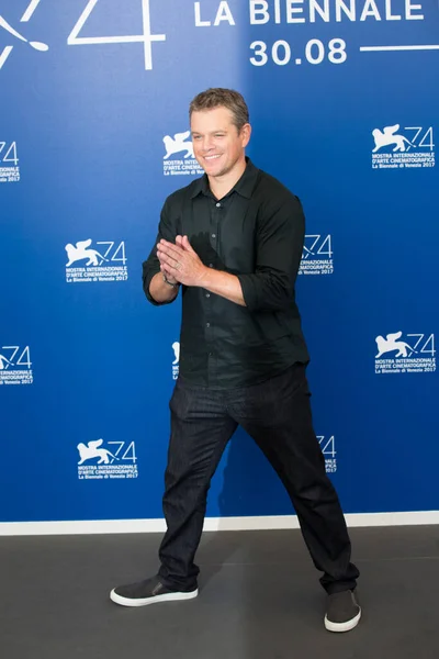 Matt Damon Downsizing Photocall Filmfestivalen Venedig Italien Den Augusti 2017 — Stockfoto
