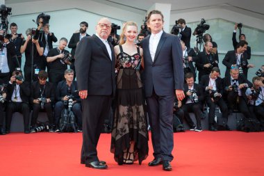 Ethan Hawke, Amanda Seyfried, Paul Schrader 31 Ağustos 2017 'de İtalya' da düzenlenen 74. Venedik Film Festivali 'nde