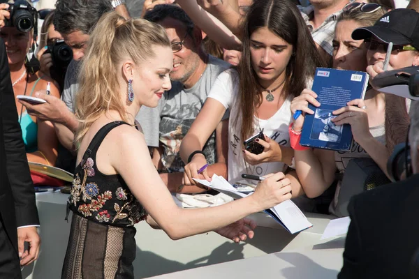 Amanda Seyfried Első Református Premieren Velencei Filmfesztivál Olaszországban 2017 Augusztus — Stock Fotó