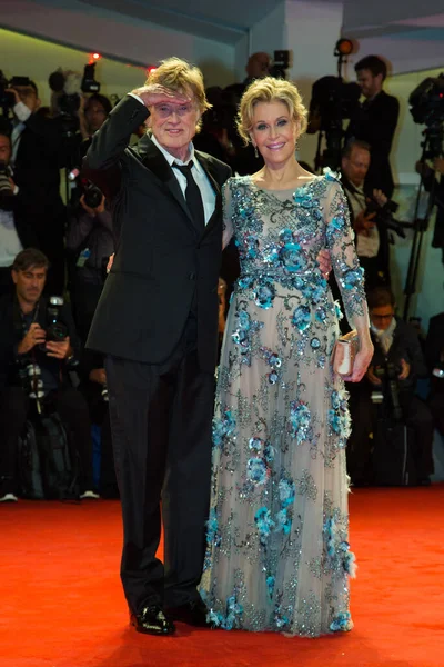 Jane Fonda Robert Redford Estreno Our Souls Nigh 74Th Venice — Foto de Stock