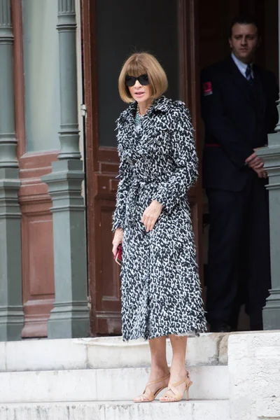 Anna Wintour Attend Stella Mccartney Show Paris Fashion Week 2016 — Stock Photo, Image