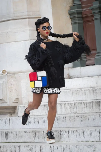 Janelle Monae 2016 Paris Moda Haftası Nda Stella Mccartney Show — Stok fotoğraf