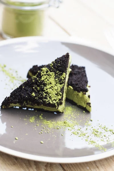 Kopje Matcha Groene Thee Cake Ijs Met Groene Matcha — Stockfoto