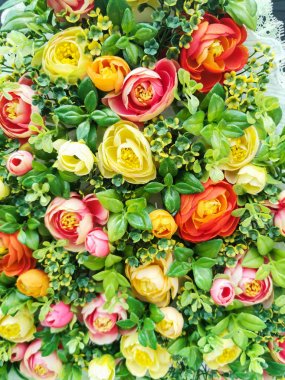 Arka plan için çiçek plastik yapay