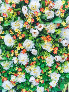 Arka plan için çiçek plastik yapay