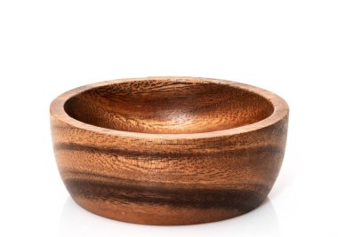 Beyaz yuvarlak ahşap kase 