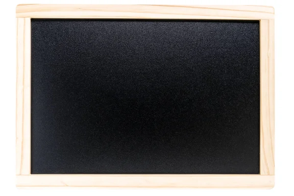 Blank chalkboard with wooden frame isolated on white — Stock Photo, Image