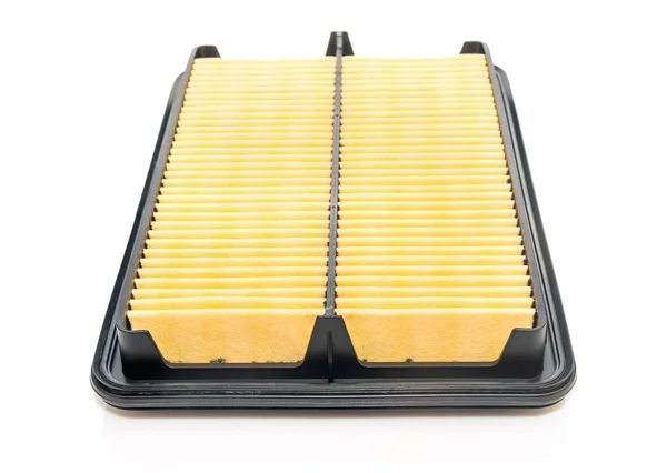 Close New Square Car Air Filter White Background — Stock Photo, Image