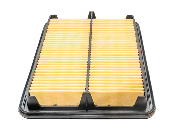 Close New Square Car Air Filter White Background — Stock Photo, Image