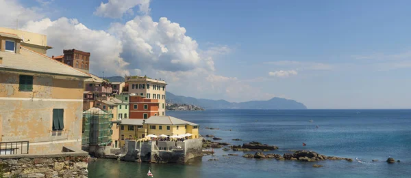 Boccadasse Ancien Rybářská Vesnice Nedaleko Janova — Stock fotografie