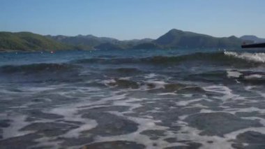 Deniz sahil şeridi dalgaların Türkiye'de video yıkanmış