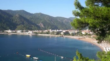 Güzel Türk otel sahil hattı video Marmaris
