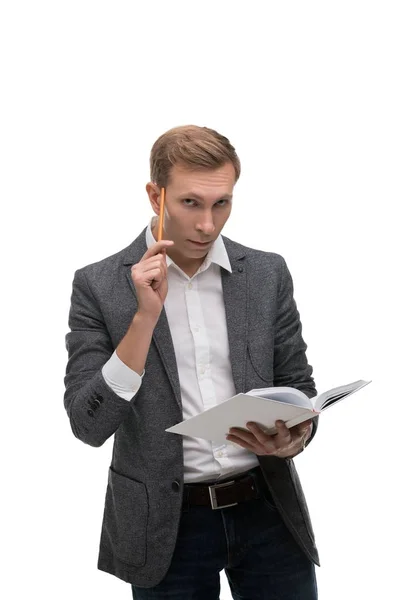 Business man with a thoghtful look portrait — Stock Photo, Image