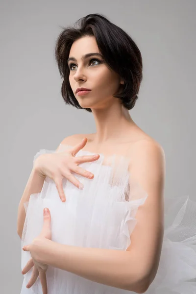 Indah brunette dalam potret balet tutu — Stok Foto