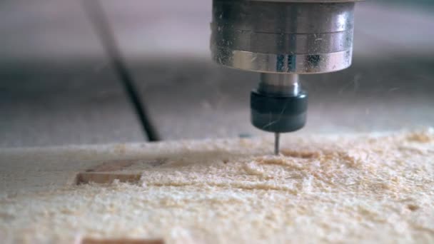 Working wood milling machine video — Stock Video