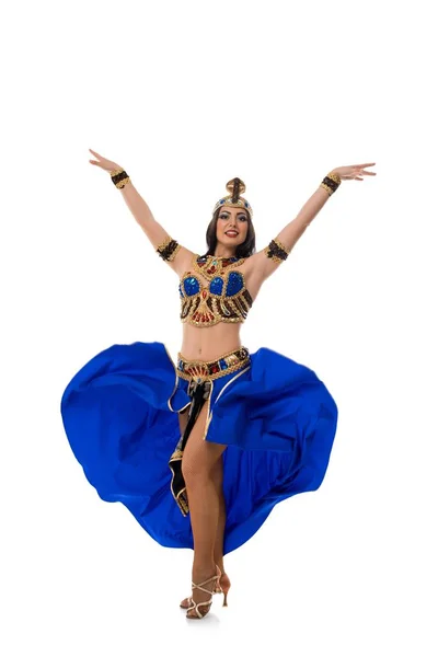 Bella donna in costume per danza del ventre — Foto Stock
