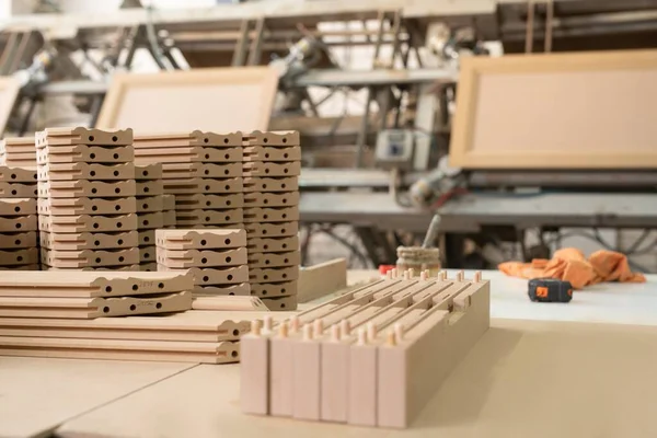 Wooden details on industrial factory — Stock Photo, Image