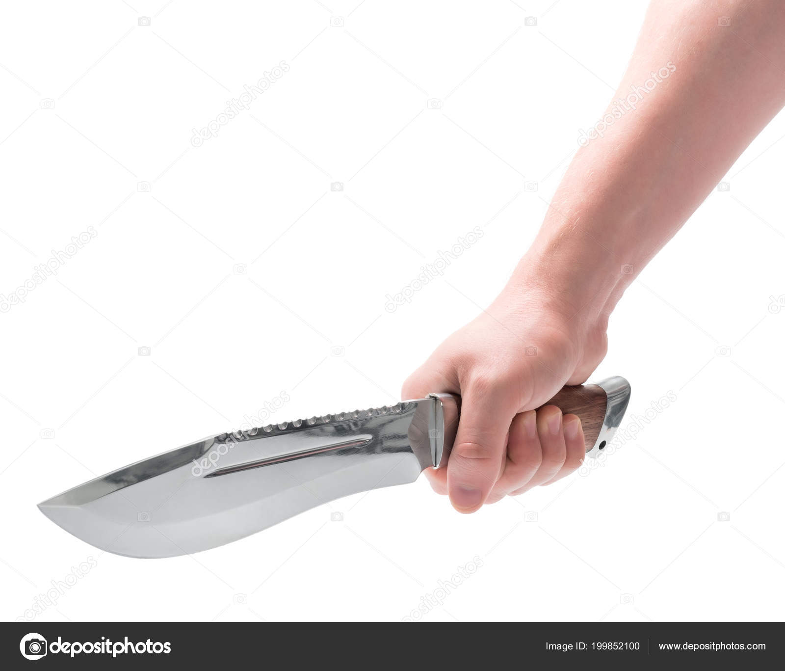 Hand Holding Hunting Knife Stock Photo C Gekaskr 199852100