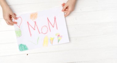 Küçük Childs'ın el boyalı kartpostal ile