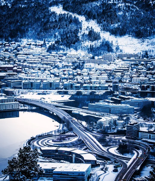 Bergen in winter, — Stock fotografie