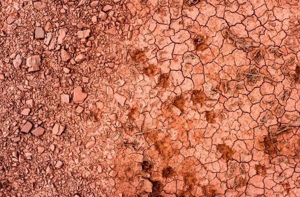 Пустельний тріщини землі біля відкритого литий Кривий Ріг — стокове фото