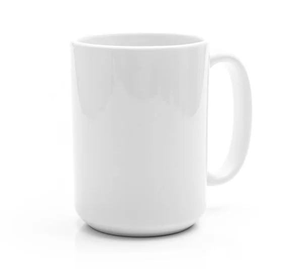 Weiße Tasse auf weiß — Stockfoto