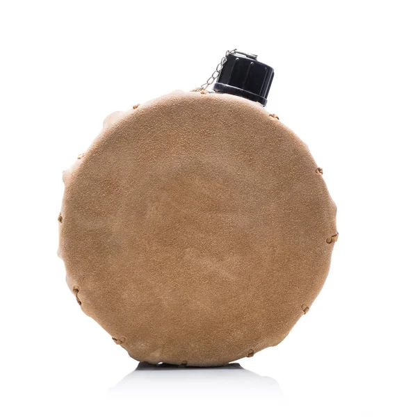 Portable round alcohol hip flask — Stock Photo, Image