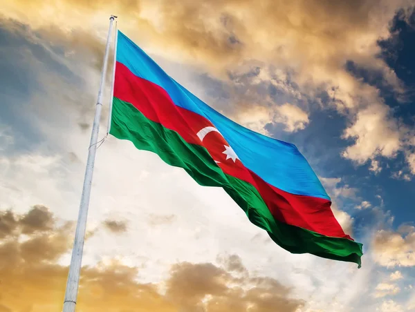Azerbaijan flag Stok Foto, Azerbaijan flag Gambar Bebas Royalti |  Depositphotos