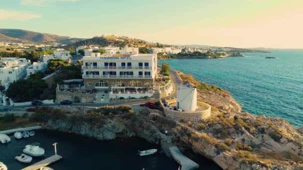 Vista aérea de la isla de Paros — Vídeo de stock