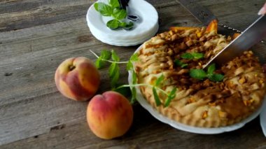 Şeftali ev yapımı pasta