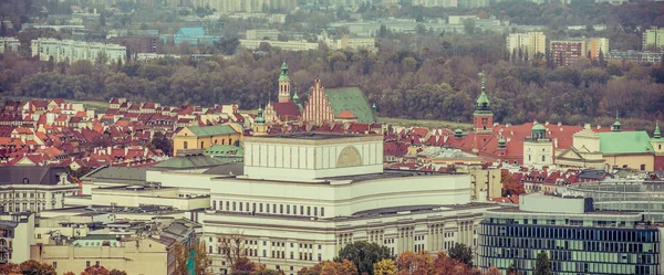 Vista no centro de Varsóvia — Fotografia de Stock