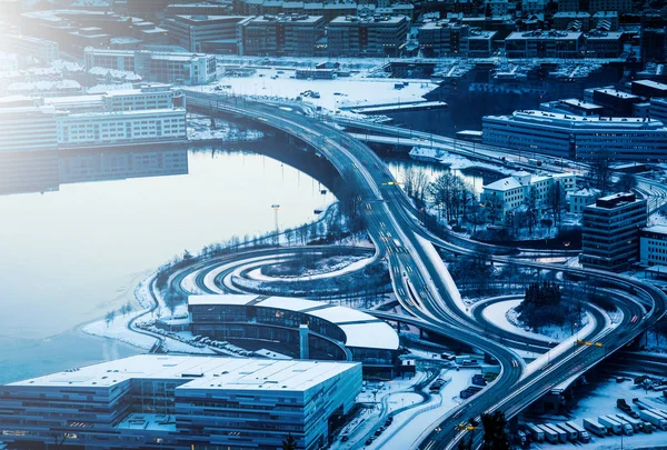 Bergen in winter, — Stock Photo, Image