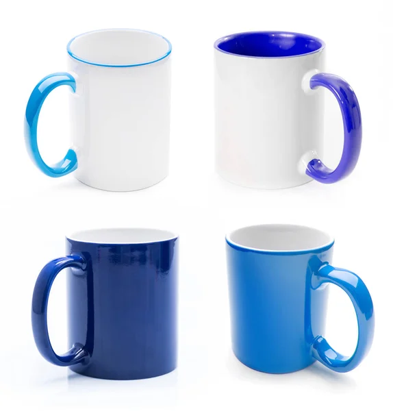 Set of blue cups — Stock Photo, Image