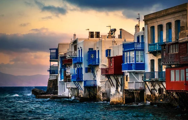 Houses over the sea on a Mykonos