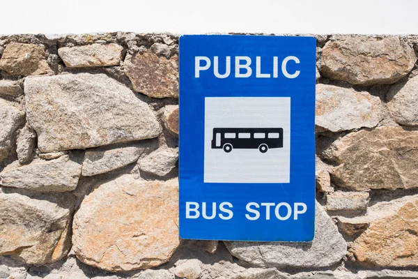 Openbare bushalte teken — Stockfoto