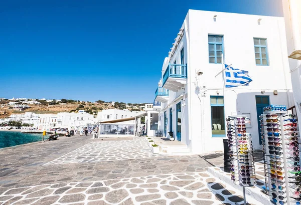 Paisaje urbano de la isla Mykonos — Foto de Stock