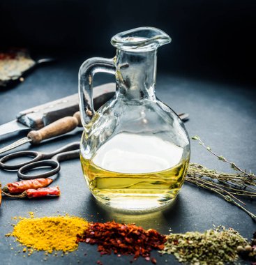 Yağ ile renkli baharat