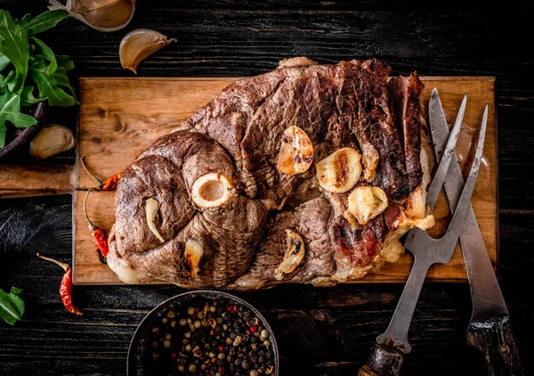 Grilled meat on a table — Stock Photo, Image