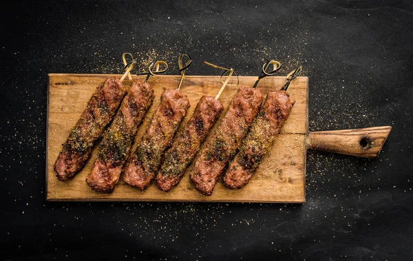 Grilled kebab with spices — Stock Photo, Image