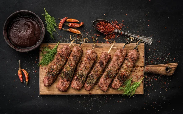 Kebab a la parrilla con especias — Foto de Stock