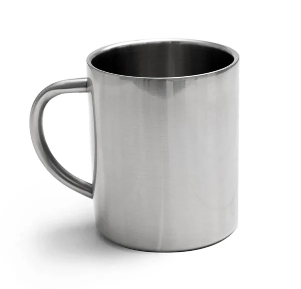 Tasse métallique simple bonne pour voyager isolé — Photo