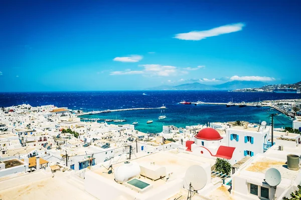 Beautiful view of Mykonos town — Stock Photo, Image