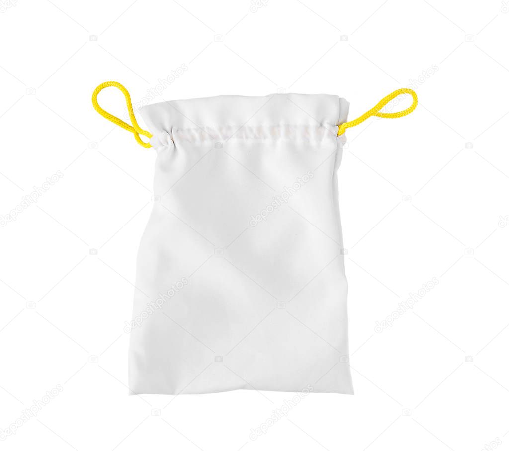white small bag with black string