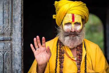 Sadhu şehirde Katmandu, Nepal