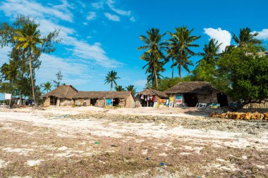 Büyük yerel etnik kulübe Zanzibar, Tanzanya