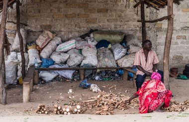 Zencefil sokakta satan insanlar Zanzibar